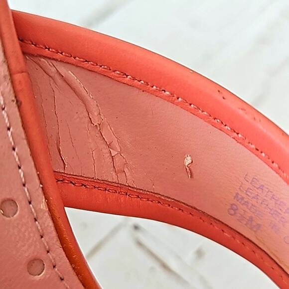 Circa Joan&David Pink and Blue Criss Cross Twisted Leather Heels Womens Size 8.5 - Picture 13 of 13